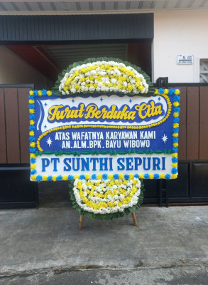 Papan Bunga Duka di Ciranggem